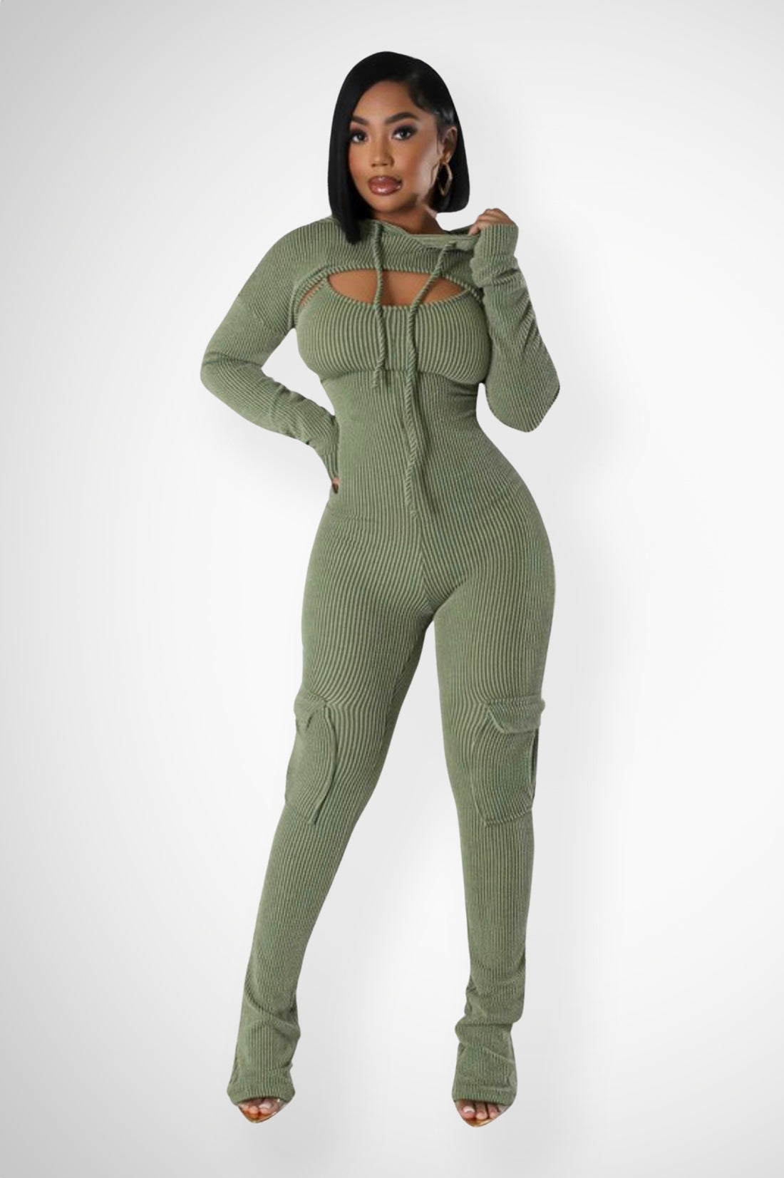 PoundCake Hooded Top Jumpsuit Set