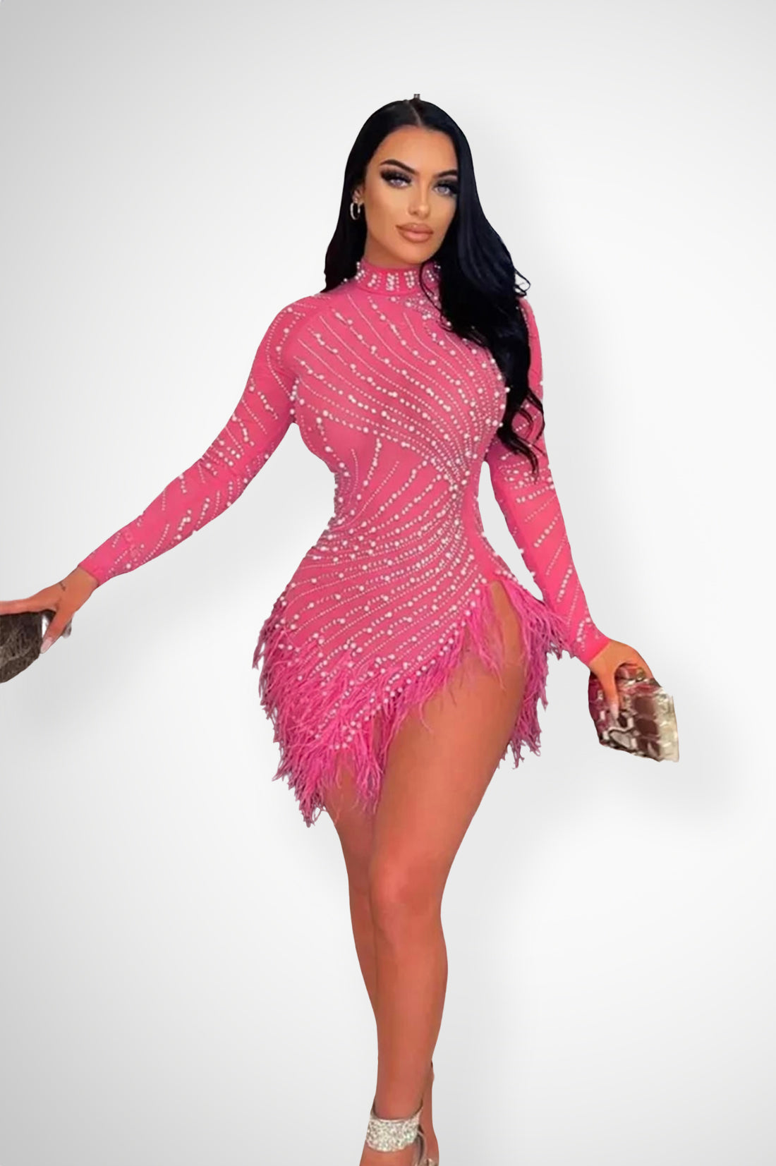 PoundCake Pink Glam Mini Dress